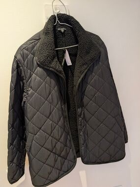 James Perse women Quilted Sherpa Jacket - Black